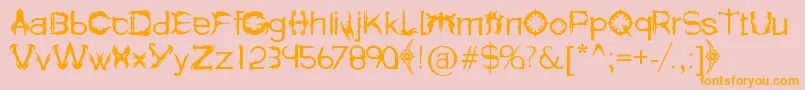 HolitterSpike-Schriftart – Orangefarbene Schriften auf rosa Hintergrund