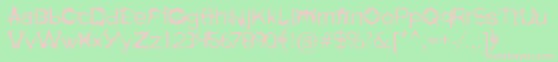 HolitterSpike Font – Pink Fonts on Green Background