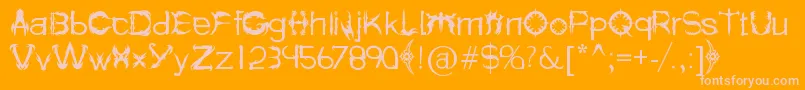 HolitterSpike Font – Pink Fonts on Orange Background