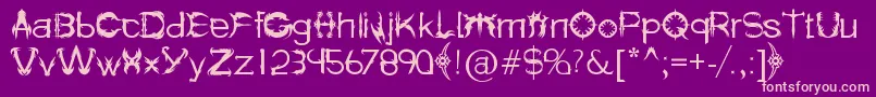 HolitterSpike Font – Pink Fonts on Purple Background
