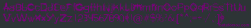 Шрифт HolitterSpike – фиолетовые шрифты на чёрном фоне