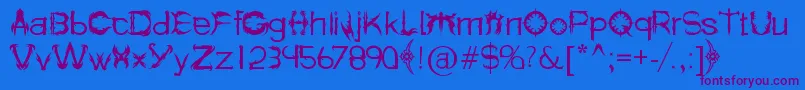 HolitterSpike Font – Purple Fonts on Blue Background