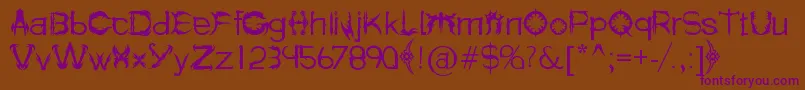 HolitterSpike Font – Purple Fonts on Brown Background