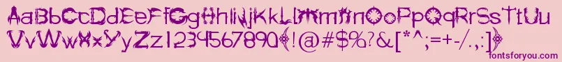 HolitterSpike Font – Purple Fonts on Pink Background