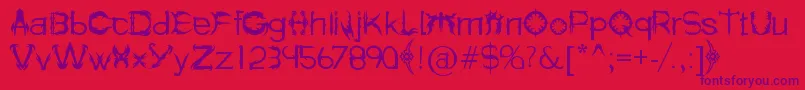 HolitterSpike Font – Purple Fonts on Red Background