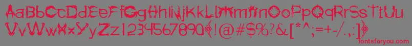 HolitterSpike Font – Red Fonts on Gray Background