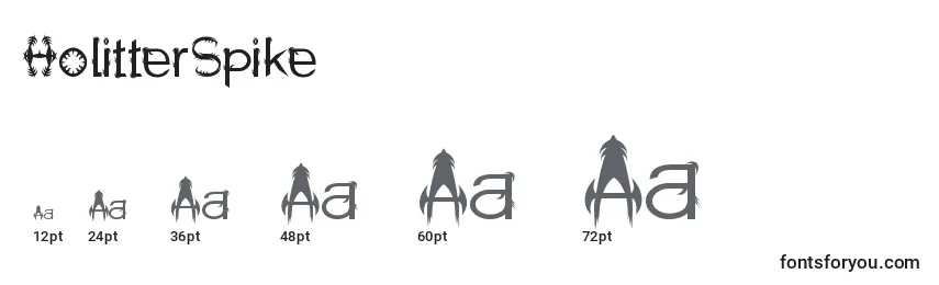 HolitterSpike Font Sizes