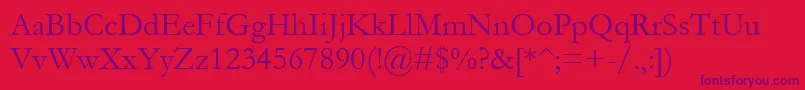 Gara Font – Purple Fonts on Red Background