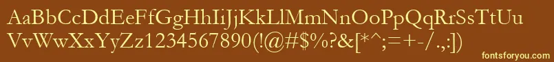 Gara Font – Yellow Fonts on Brown Background