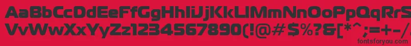 フォントPtMagistralBlackCyrillic – 赤い背景に黒い文字