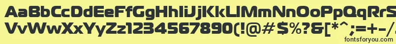 フォントPtMagistralBlackCyrillic – 黒い文字の黄色い背景