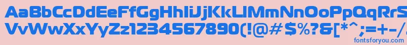 PtMagistralBlackCyrillic Font – Blue Fonts on Pink Background