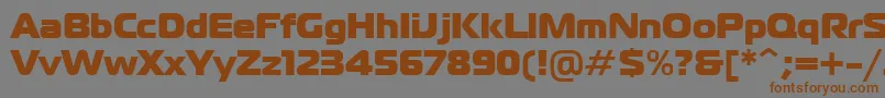 PtMagistralBlackCyrillic Font – Brown Fonts on Gray Background