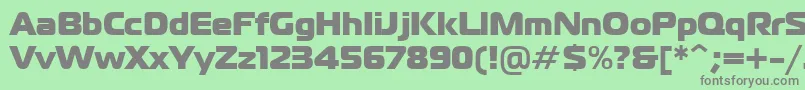 PtMagistralBlackCyrillic Font – Gray Fonts on Green Background