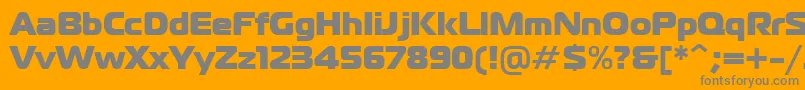 PtMagistralBlackCyrillic-Schriftart – Graue Schriften auf orangefarbenem Hintergrund