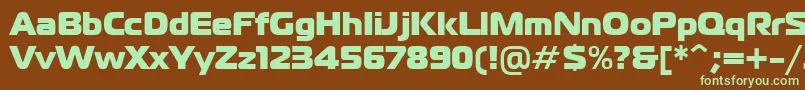 PtMagistralBlackCyrillic Font – Green Fonts on Brown Background