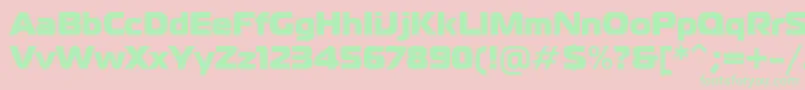 PtMagistralBlackCyrillic Font – Green Fonts on Pink Background