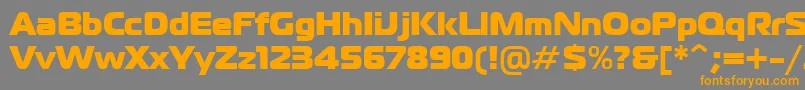 PtMagistralBlackCyrillic Font – Orange Fonts on Gray Background