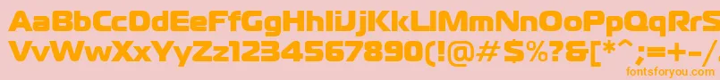 PtMagistralBlackCyrillic Font – Orange Fonts on Pink Background