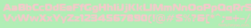 PtMagistralBlackCyrillic Font – Pink Fonts on Green Background
