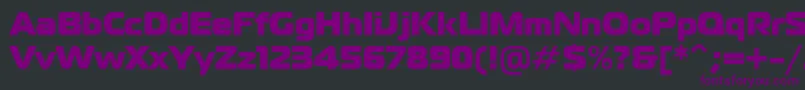 Fonte PtMagistralBlackCyrillic – fontes roxas em um fundo preto