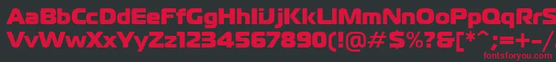 PtMagistralBlackCyrillic Font – Red Fonts on Black Background