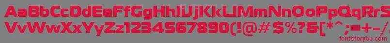 PtMagistralBlackCyrillic Font – Red Fonts on Gray Background