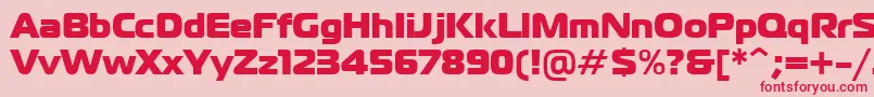 PtMagistralBlackCyrillic Font – Red Fonts on Pink Background