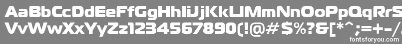 フォントPtMagistralBlackCyrillic – 灰色の背景に白い文字