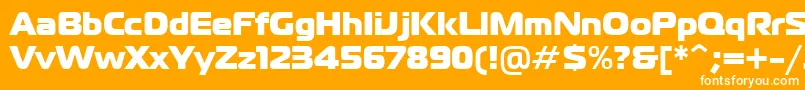 PtMagistralBlackCyrillic Font – White Fonts on Orange Background