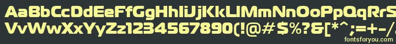 PtMagistralBlackCyrillic Font – Yellow Fonts on Black Background