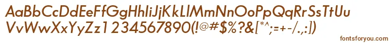 BouganSsiSemiBoldItalic Font – Brown Fonts on White Background