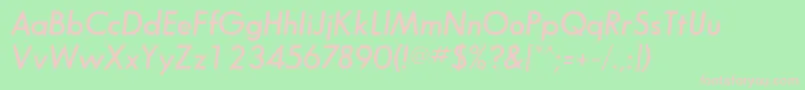 BouganSsiSemiBoldItalic Font – Pink Fonts on Green Background