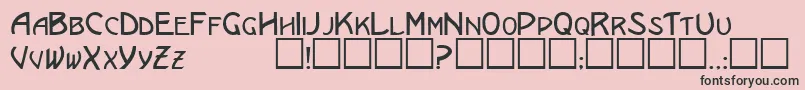 フォントEricanscapssskRegular – ピンクの背景に黒い文字
