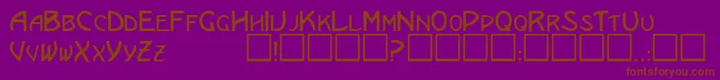 EricanscapssskRegular Font – Brown Fonts on Purple Background