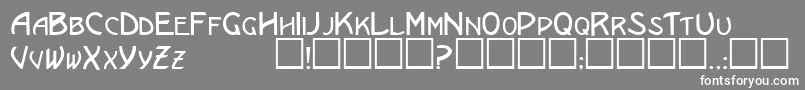 フォントEricanscapssskRegular – 灰色の背景に白い文字