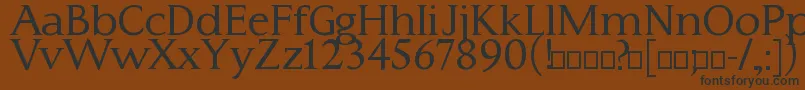 Typo3Medium Font – Black Fonts on Brown Background