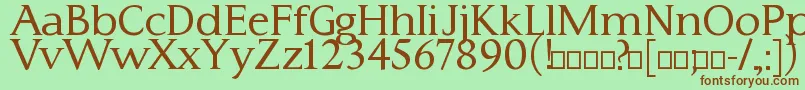 Typo3Medium Font – Brown Fonts on Green Background