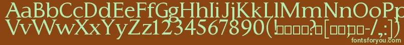 Typo3Medium Font – Green Fonts on Brown Background