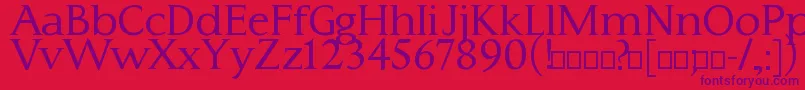 Typo3Medium Font – Purple Fonts on Red Background