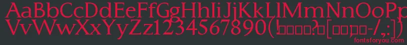 Typo3Medium Font – Red Fonts on Black Background