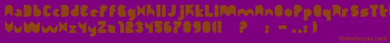 Function Font – Brown Fonts on Purple Background