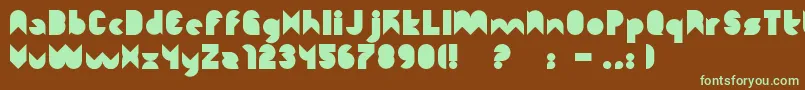 Function Font – Green Fonts on Brown Background