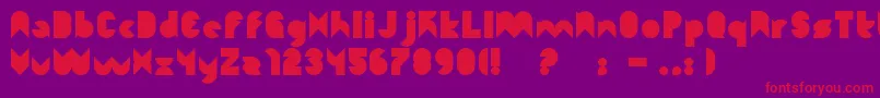 Function Font – Red Fonts on Purple Background