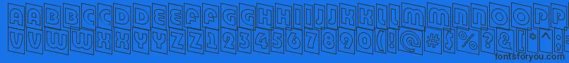 BighaustitulcmdnotlRegular Font – Black Fonts on Blue Background