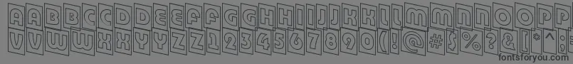 BighaustitulcmdnotlRegular Font – Black Fonts on Gray Background