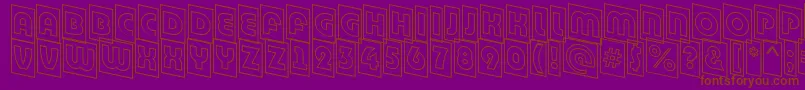 Шрифт BighaustitulcmdnotlRegular – коричневые шрифты на фиолетовом фоне