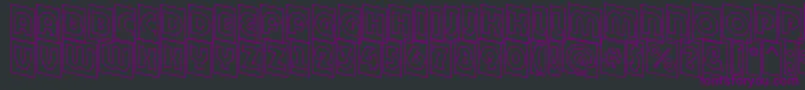 Fonte BighaustitulcmdnotlRegular – fontes roxas em um fundo preto