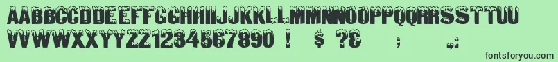 IglooRegular Font – Black Fonts on Green Background