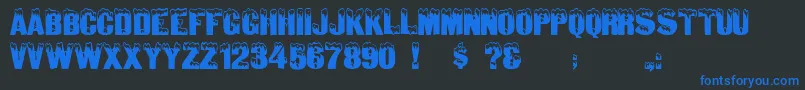 IglooRegular Font – Blue Fonts on Black Background